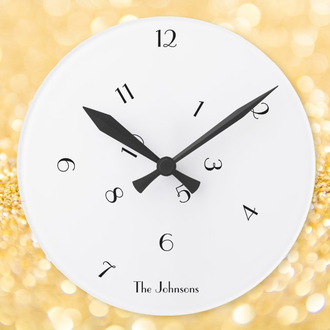 Unique Fun Jumbled Numbers Custom Name Room Decor Round Clock (Unique Fun Jumbled Numbers Custom Name Room Decor Round Clock)