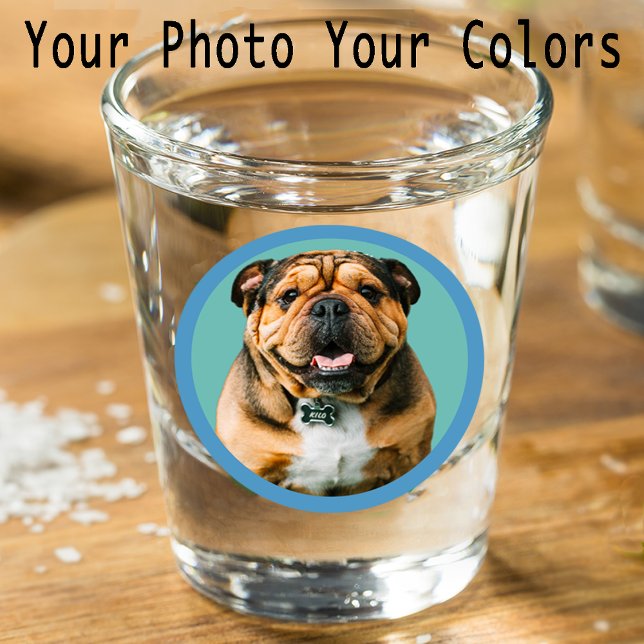 Unique Fun Stocking Stuffer Dog Lover Photo Gift Shot Glass (Creator Uploaded)