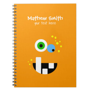 Unique Funny Crazy Oragne Monster Notebook
