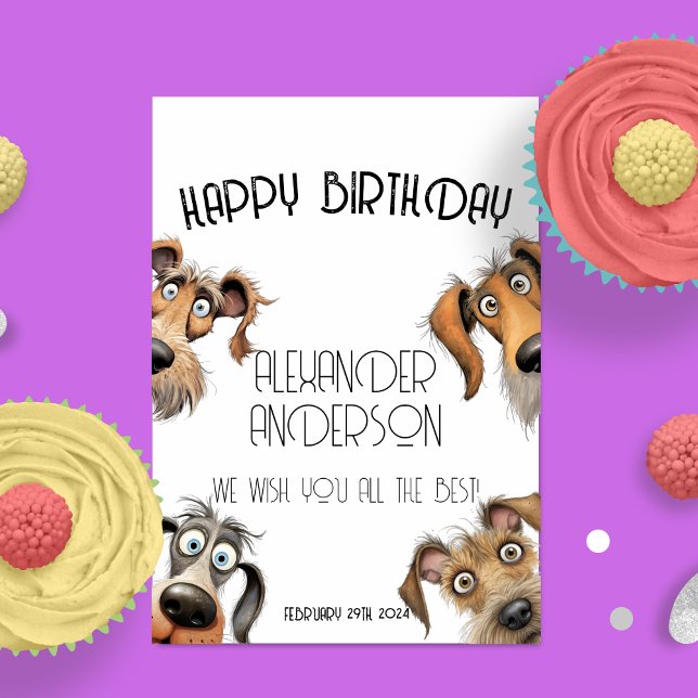 Unique Funny Dog Happy Birthday Card (Creator Uploaded)