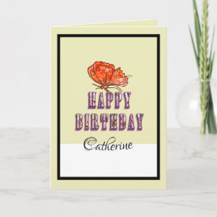 Unique Funny Happy Birthday Card With Custom Name