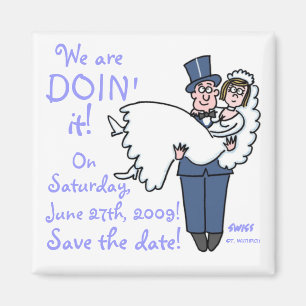 Unique Funny Lowpriced Save The Date Magnet