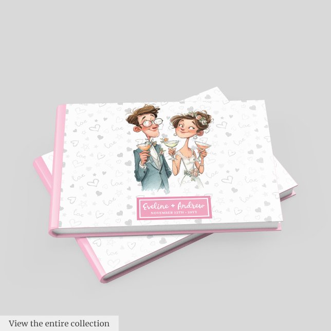 Unique Funny Quirky Couple Wedding Guest Book (Unique Funny Quirky Couple Wedding Guest Book)