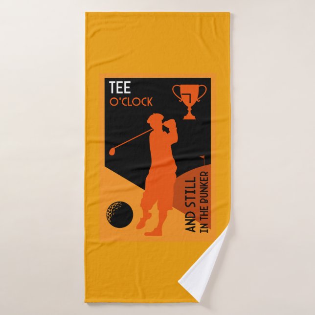 Unique Funny Vintage Golf Gift Bath Towel (Bath Towel)