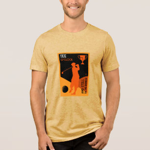 Unique Funny Vintage Golf Gift Tri-Blend Shirt