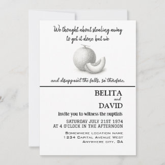 Unique, funny wedding invitation