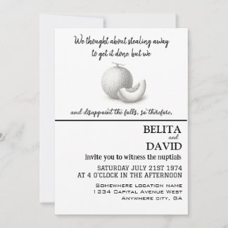 Unique, funny wedding invitation