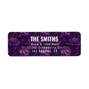 Unique Gardenias Petal Elegant Wedding Return Address Label