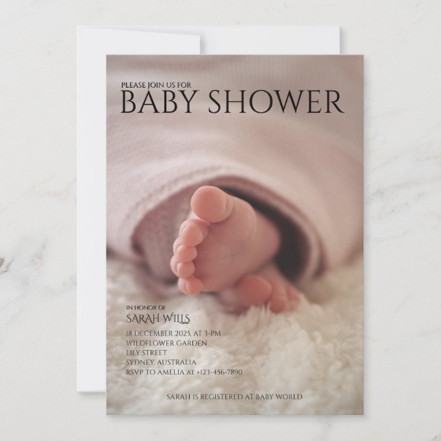 Unique Gender Neutral baby shower invitation (Front)