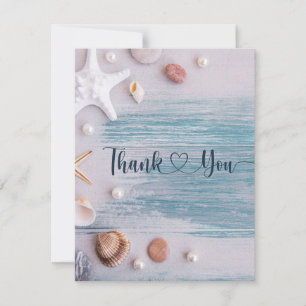Unique Gender Neutral Ocean Themed Baby Shower  Thank You Card