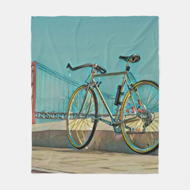 Unique gifts for bikers fleece blanket (Front)