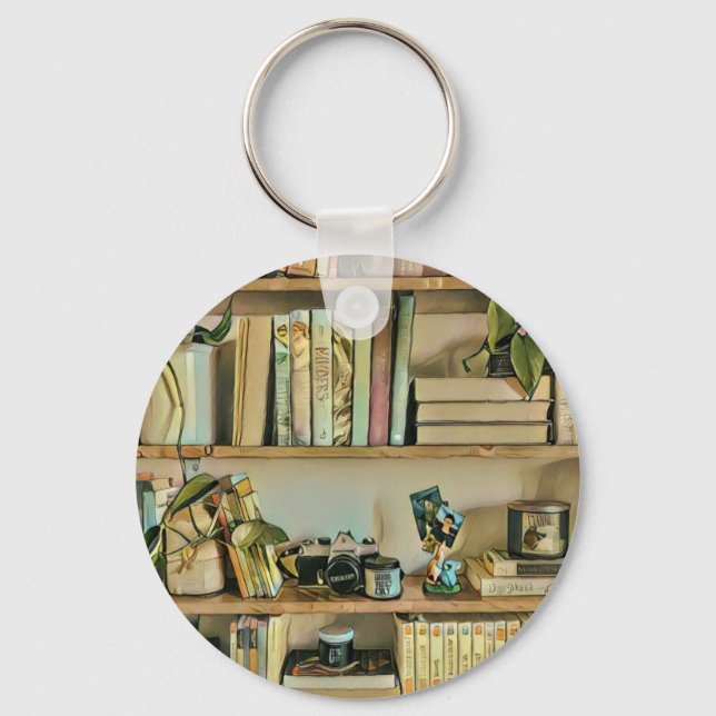 Unique gifts for book lovers key ring (Front)