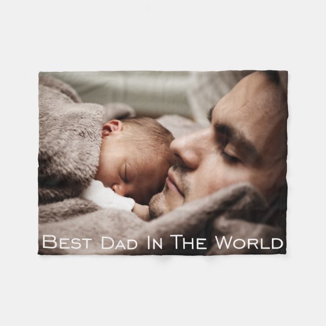 Unique Gifts For Dad Custom Fleece Blanket (Front (Horizontal))