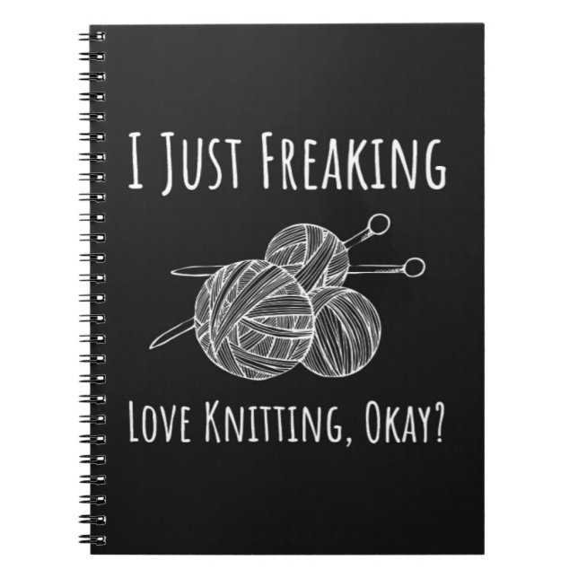 Unique Gifts For Knitters Knitting For Her Notebook (Front)