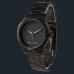 Unique Gifts For Men Oversized Black Watch<br><div class="desc">Unique gifts for men - oversized black bracelet watch with customisable text. You can create your own watch, just add your name or any other text. Unique gifts for men for birthday, Christmas, Father's Day or any other day... </div>