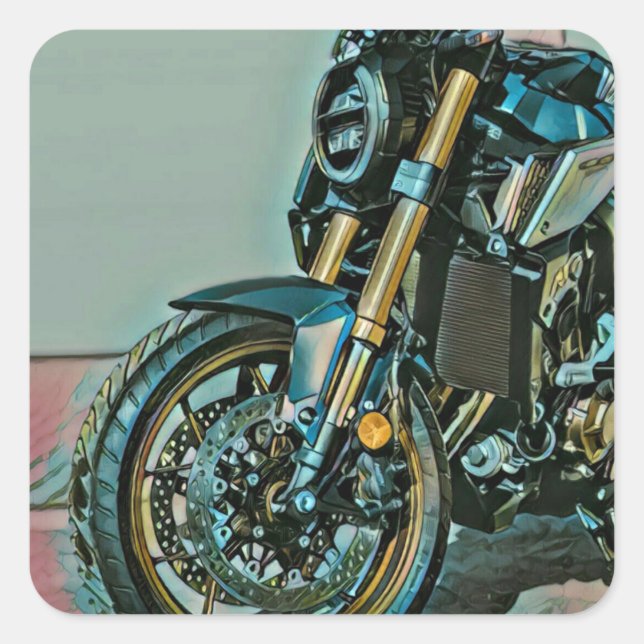 Unique gifts for motorcycle riders square sticker (Front)
