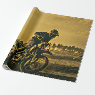 Unique gifts for motorcycle riders wrapping paper