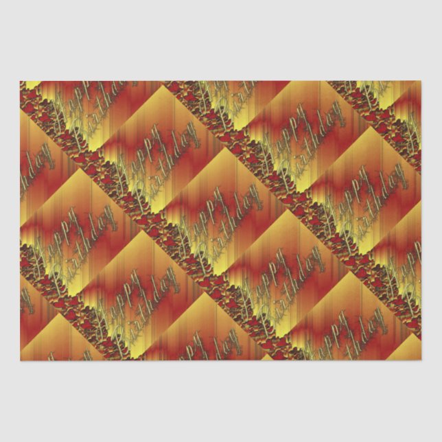 unique, glossy Wrapping Paper, colourful, festive, Tissue Paper (Front)