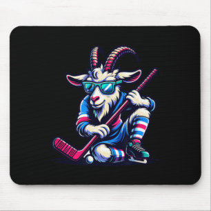 Unique Goat Ice Hockey Goalie Team Player Cool Art Mouse Pad