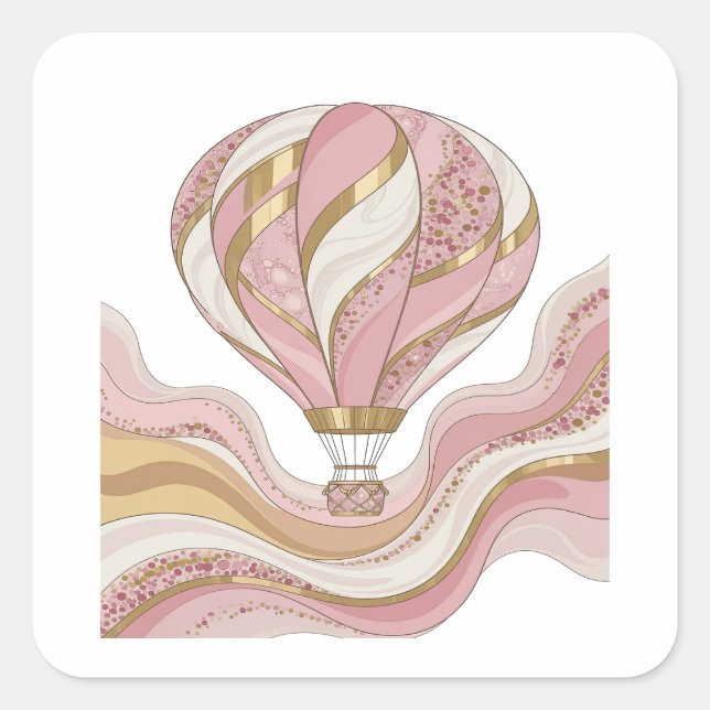 Unique Gold Abstract Craft Sticker (Front)