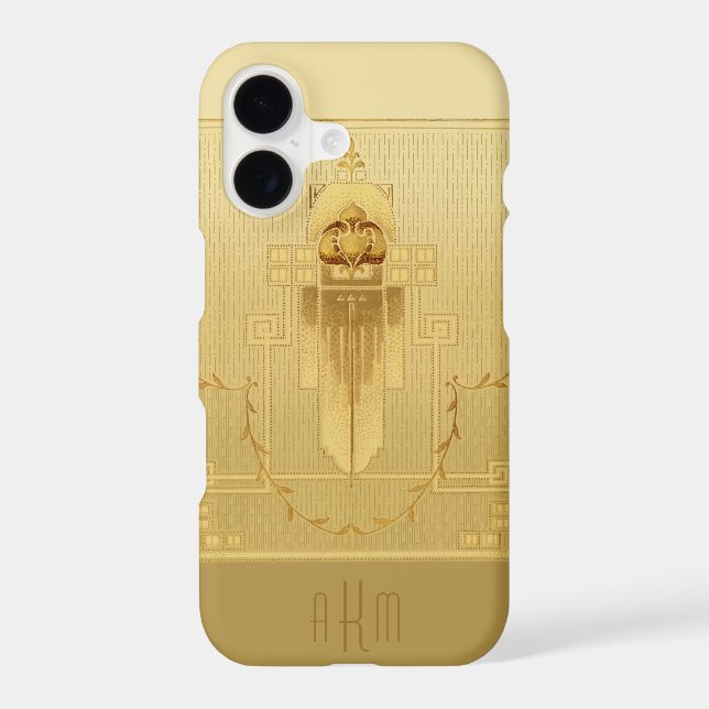 Unique Gold Art Deco Monogram (Back)