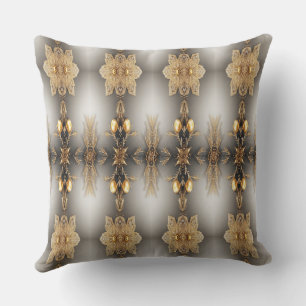 Unique Gold Decorative Holiday Throw Pillow
