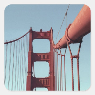 Unique Golden Gate Bridge, San Francisco Photo Square Sticker
