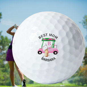 Unique Golf Cart Best Mum Monogram Name Golf Balls