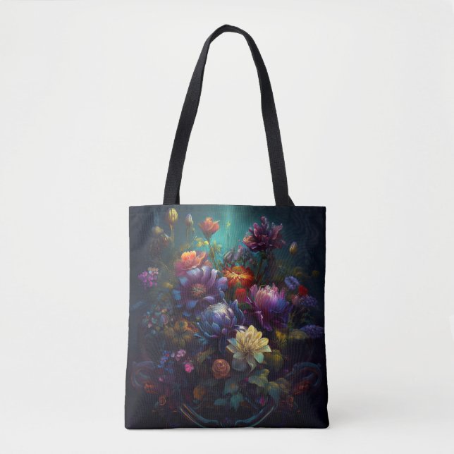Unique Gothic Flower Arrangement Tote Bag (Front)