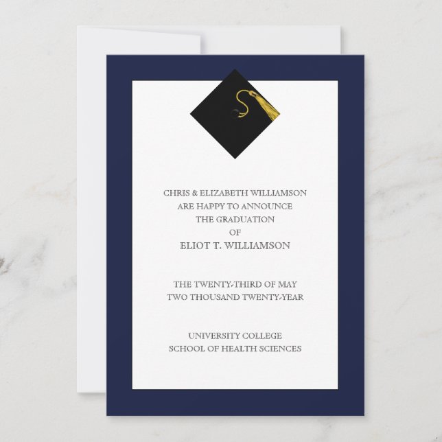 Unique Graduation Announcement  (Front)