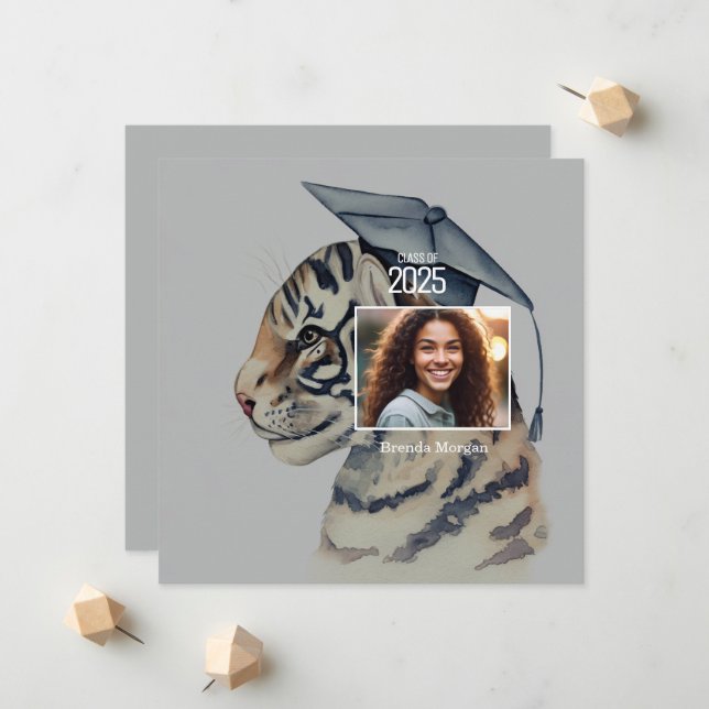 Unique Graduation Announcement Card (Front/Back In Situ)