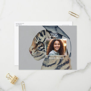 Unique Graduation Invitation Postcard with QR Code