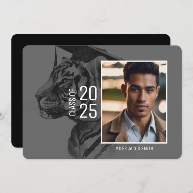 Unique Graduation Invitations Add Photo (Front/Back)