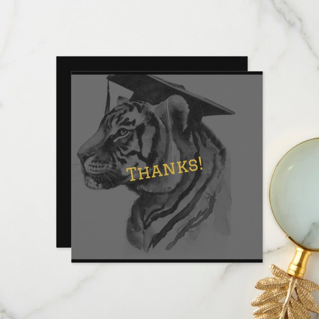 Unique Graduation Personalised Thank You Card (Front/Back In Situ)