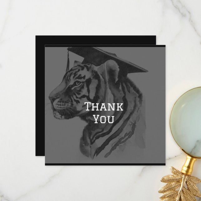Unique Graduation Personalised Thank You Card (Front/Back In Situ)