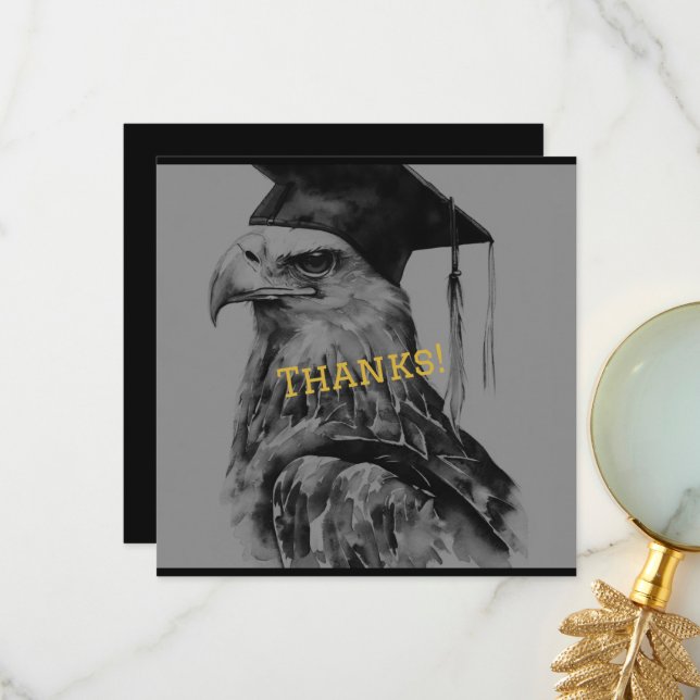 Unique Graduation Personalised Thank You Card (Front/Back In Situ)