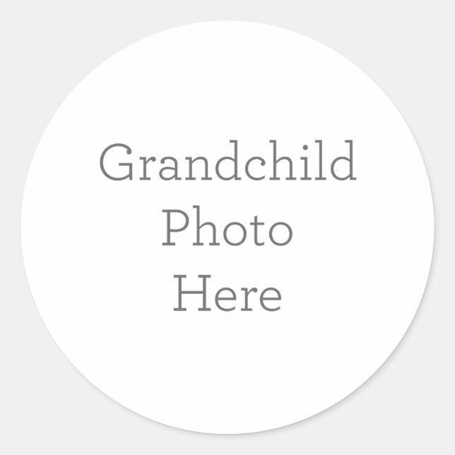 Unique Grandchild Photo Sticker Gift (Front)