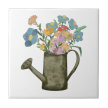 Unique graphic of gardening Cute floral keepsake