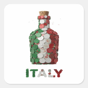 Unique Green ITALY Sticker Motif