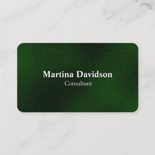 Unique Green Modern Creative Elegant Business Card (Front)