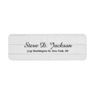 Unique Grey Wall Modern Elegant Script Handwriting Return Address Label
