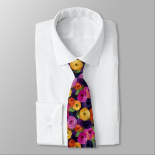Unique Groomsmen Gift Ranunculus Floral Tie