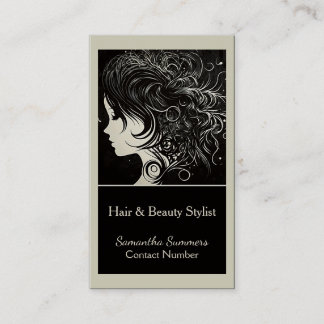 Unique Hair Stylist Business Card