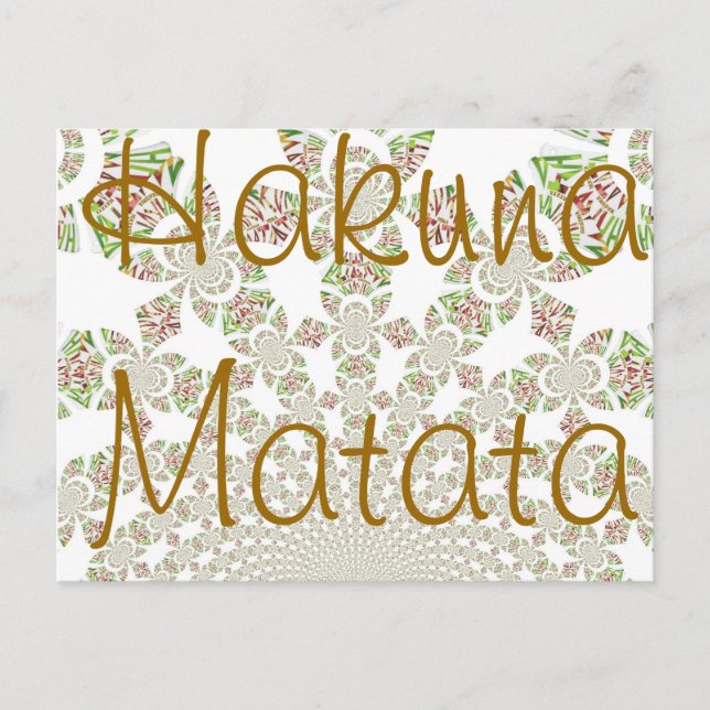Unique Hakuna Matata Design: Serene Vibes Postcard (Front)