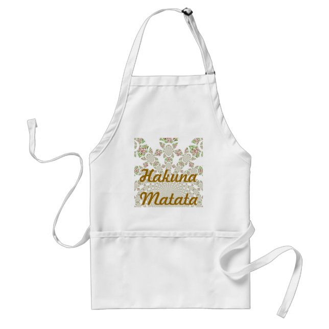 Unique Hakuna Matata Design: Serene Vibes Standard Apron (Front)