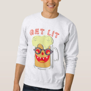 Unique Halloween Costume Idea, Funny Get Lit Sweatshirt
