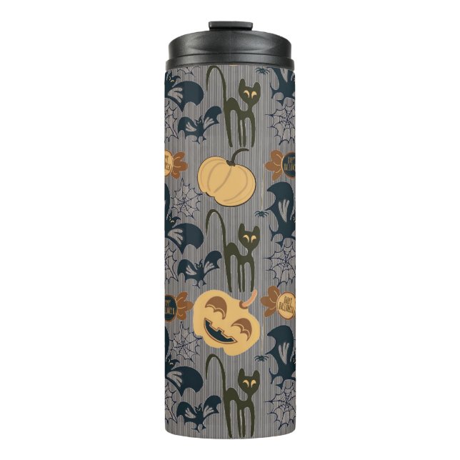 Unique halloween pattern  thermal tumbler (Front)