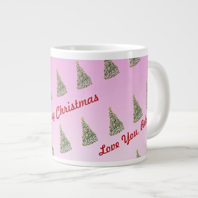Unique Handpainted Christmas Tree  Speciality Mug (Front Right)
