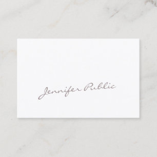 Unique Handwritten Calligraphy Script Luxury Chic Business Card