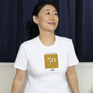 Unique Happy Birthday Fifty T-Shirt